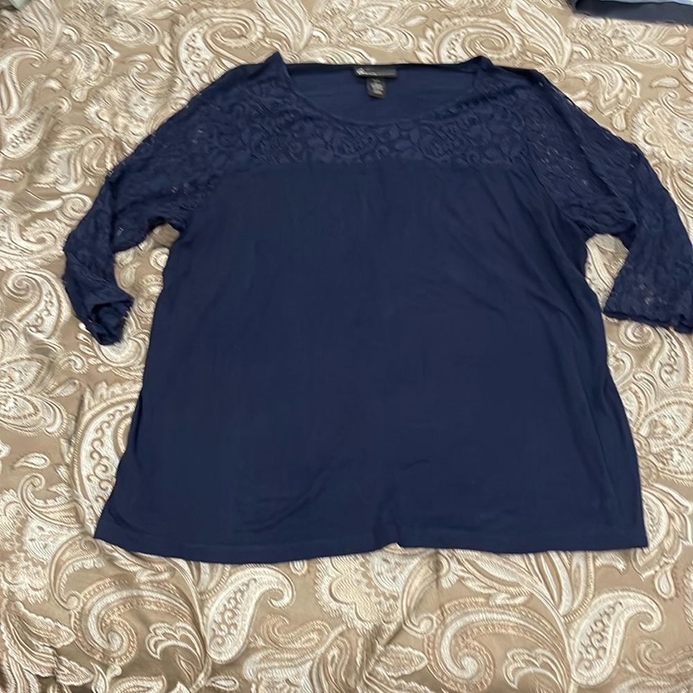 Lane Bryant lace on sleeves and on top front part